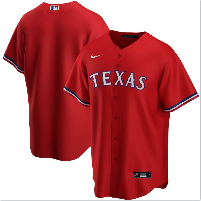 Men's Texas Rangers Red  Base Stitched Jersey